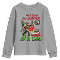All I Want For Christmas Is A 180 Youth Sweatshirt Bigfoot Lover Dartist Gift - Wonder Print Shop