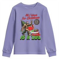 All I Want For Christmas Is A 180 Youth Sweatshirt Bigfoot Lover Dartist Gift - Wonder Print Shop