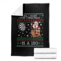 All I Want For Christmas Is A 180 Throw Blanket Santa Dart Player Xmas Gift - Wonder Print Shop