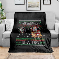All I Want For Christmas Is A 180 Throw Blanket Santa Dart Player Xmas Gift - Wonder Print Shop