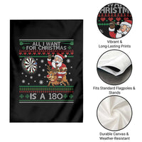 All I Want For Christmas Is A 180 Garden Flag Santa Dart Player Xmas Gift - Wonder Print Shop