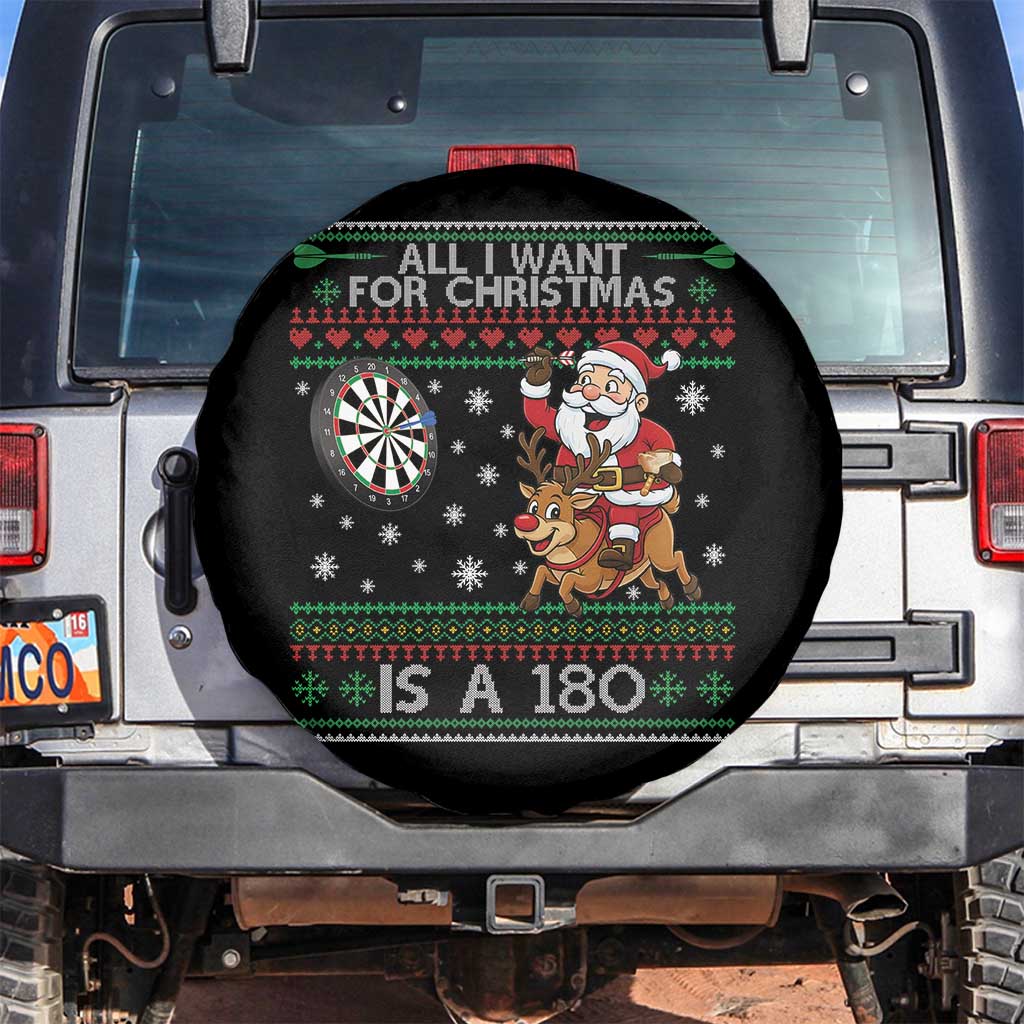 All I Want For Christmas Is A 180 Spare Tire Cover Santa Dart Player Xmas Gift - Wonder Print Shop