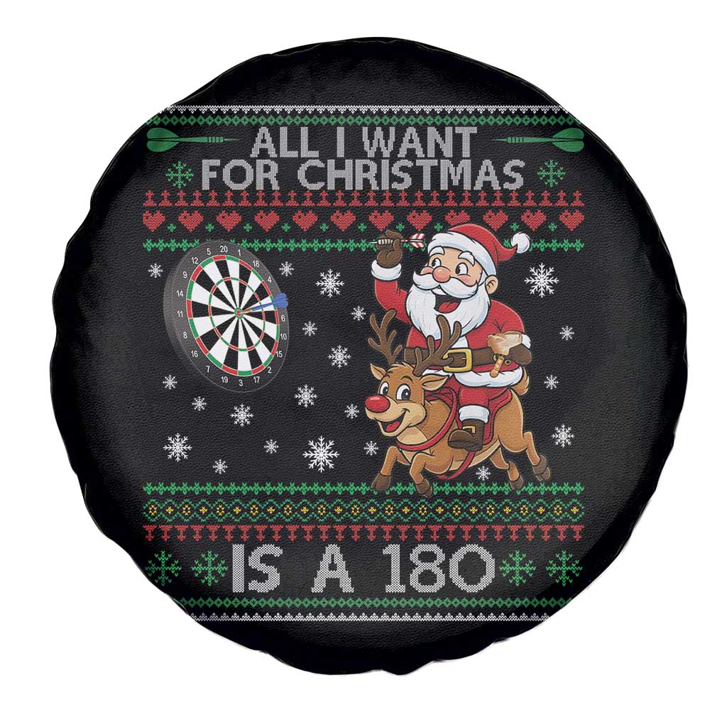 All I Want For Christmas Is A 180 Spare Tire Cover Santa Dart Player Xmas Gift - Wonder Print Shop