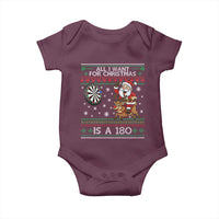 All I Want For Christmas Is A 180 Baby Onesie Santa Dart Player Xmas Gift - Wonder Print Shop