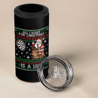 All I Want For Christmas Is A 180 4 in 1 Can Cooler Tumbler Santa Dart Player Xmas Gift - Wonder Print Shop