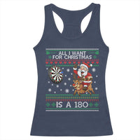 All I Want For Christmas Is A 180 Racerback Tank Top Santa Dart Player Xmas Gift - Wonder Print Shop