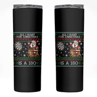 All I Want For Christmas Is A 180 Skinny Tumbler Santa Dart Player Xmas Gift - Wonder Print Shop