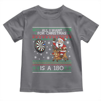 All I Want For Christmas Is A 180 Toddler T Shirt Santa Dart Player Xmas Gift - Wonder Print Shop