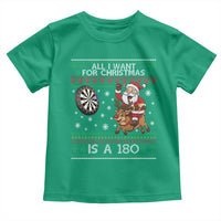 All I Want For Christmas Is A 180 Toddler T Shirt Santa Dart Player Xmas Gift - Wonder Print Shop
