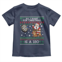 All I Want For Christmas Is A 180 Toddler T Shirt Santa Dart Player Xmas Gift - Wonder Print Shop
