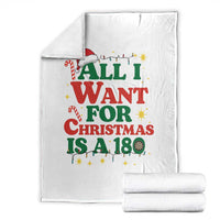 Funny Dart Player Throw Blanket All I Want For Christmas Is A 180 - Wonder Print Shop
