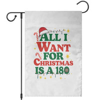 Funny Dart Player Garden Flag All I Want For Christmas Is A 180 - Wonder Print Shop