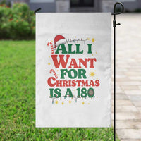 Funny Dart Player Garden Flag All I Want For Christmas Is A 180 - Wonder Print Shop