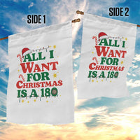 Funny Dart Player Garden Flag All I Want For Christmas Is A 180 - Wonder Print Shop