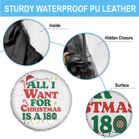 Funny Dart Player Spare Tire Cover All I Want For Christmas Is A 180 - Wonder Print Shop