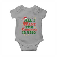 Funny Dart Player Baby Onesie All I Want For Christmas Is A 180 - Wonder Print Shop