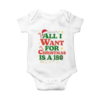 Funny Dart Player Baby Onesie All I Want For Christmas Is A 180 - Wonder Print Shop