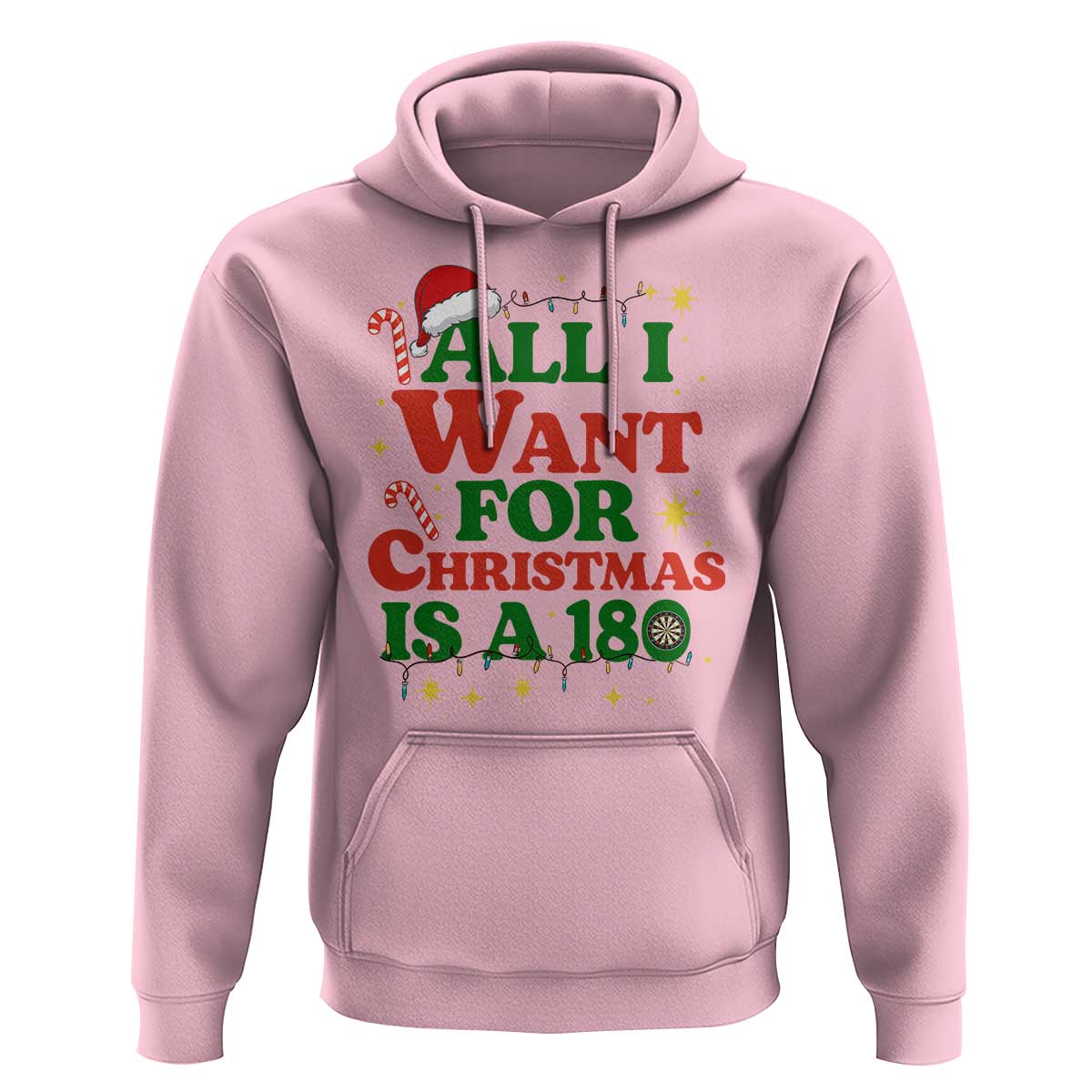Funny Dart Player Hoodie All I Want For Christmas Is A 180 - Wonder Print Shop