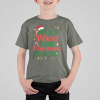 Funny Dart Player T Shirt For Kid All I Want For Christmas Is A 180 - Wonder Print Shop