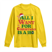 Funny Dart Player Long Sleeve Shirt All I Want For Christmas Is A 180 - Wonder Print Shop
