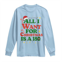 Funny Dart Player Long Sleeve Shirt All I Want For Christmas Is A 180 - Wonder Print Shop