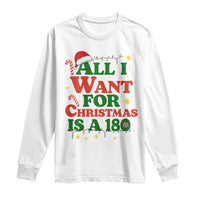 Funny Dart Player Long Sleeve Shirt All I Want For Christmas Is A 180 - Wonder Print Shop