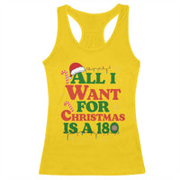 Funny Dart Player Racerback Tank Top All I Want For Christmas Is A 180 - Wonder Print Shop