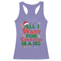 Funny Dart Player Racerback Tank Top All I Want For Christmas Is A 180 - Wonder Print Shop
