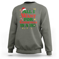 Funny Dart Player Sweatshirt All I Want For Christmas Is A 180 - Wonder Print Shop