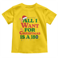 Funny Dart Player Toddler T Shirt All I Want For Christmas Is A 180 - Wonder Print Shop