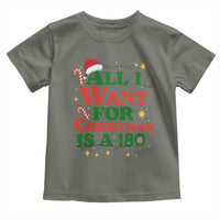 Funny Dart Player Toddler T Shirt All I Want For Christmas Is A 180 - Wonder Print Shop