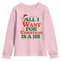 Funny Dart Player Youth Sweatshirt All I Want For Christmas Is A 180 - Wonder Print Shop