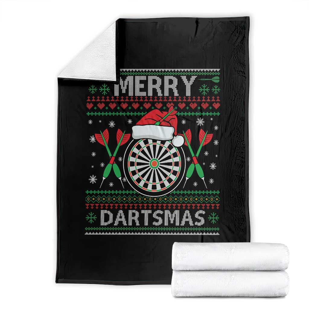 Christmas Dart Player Gift Throw Blanket Merry Dartsmas - Wonder Print Shop