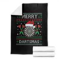 Christmas Dart Player Gift Throw Blanket Merry Dartsmas - Wonder Print Shop