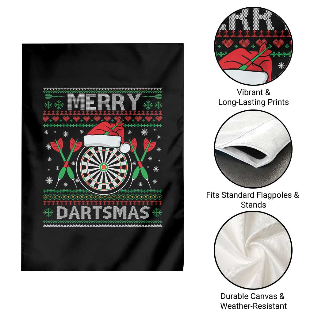Christmas Dart Player Gift Garden Flag Merry Dartsmas - Wonder Print Shop
