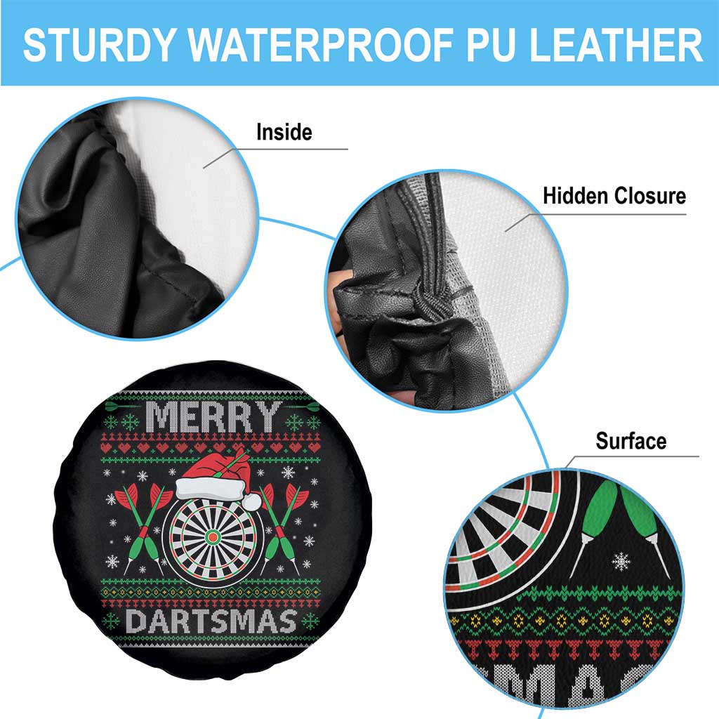 Christmas Dart Player Gift Spare Tire Cover Merry Dartsmas - Wonder Print Shop