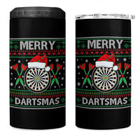 Christmas Dart Player Gift 4 in 1 Can Cooler Tumbler Merry Dartsmas - Wonder Print Shop