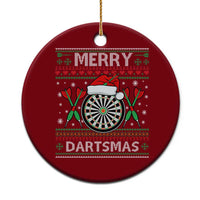 Christmas Dart Player Gift Ceramic Ornament Merry Dartsmas - Wonder Print Shop