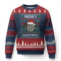 Xmas Dart Player Gift Ugly Christmas Sweater Merry Dartsmas - Wonder Print Shop