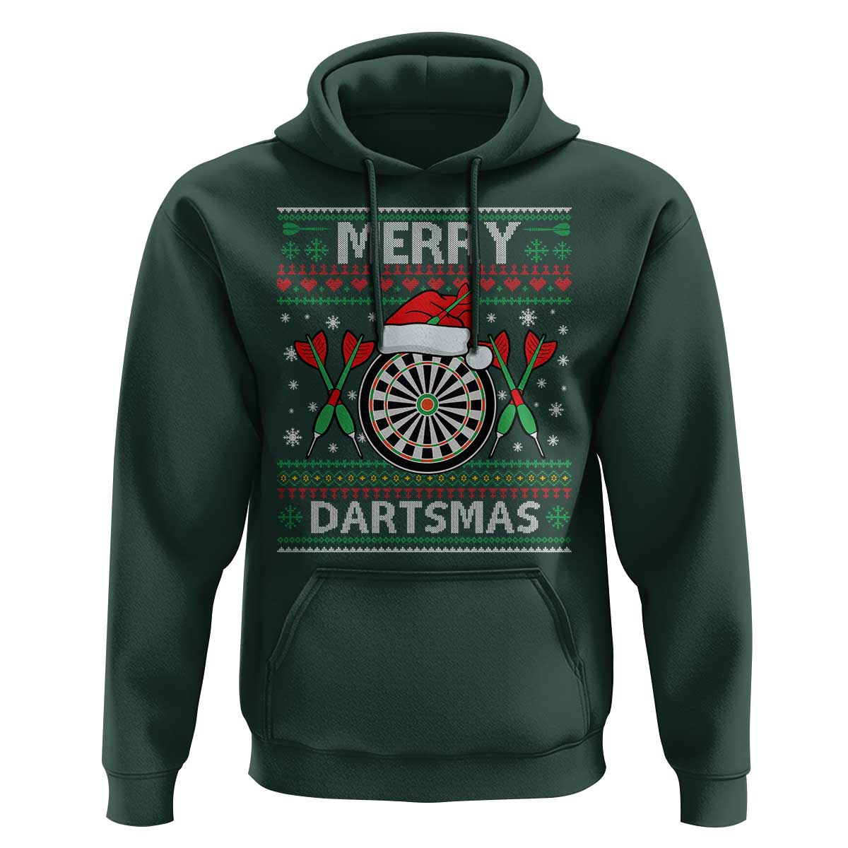 Christmas Dart Player Gift Hoodie Merry Dartsmas - Wonder Print Shop