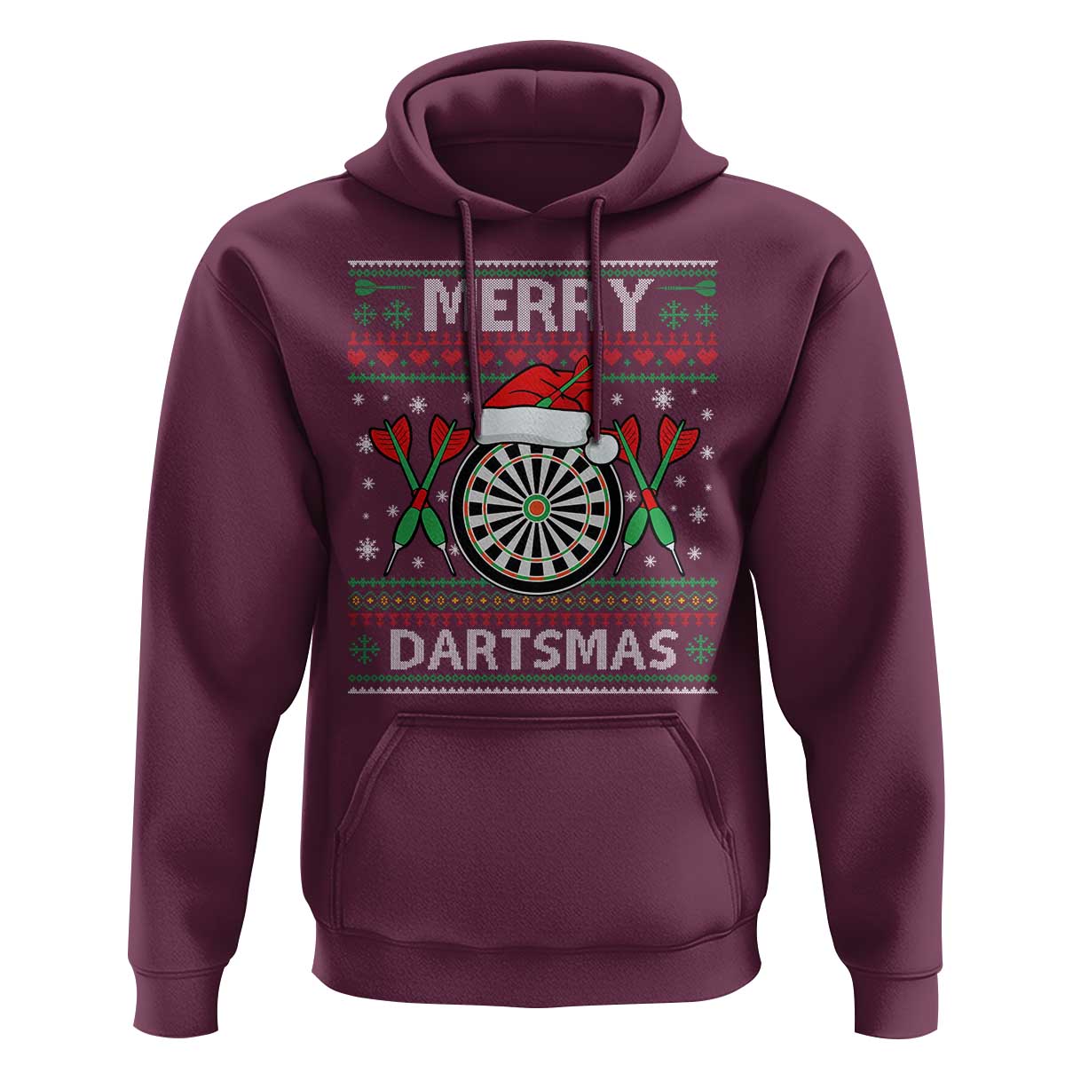 Christmas Dart Player Gift Hoodie Merry Dartsmas - Wonder Print Shop