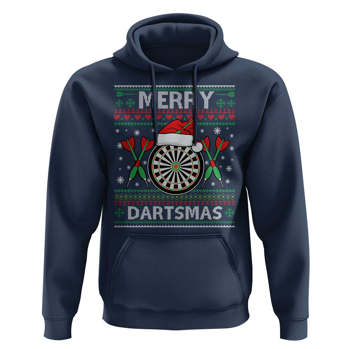 Christmas Dart Player Gift Hoodie Merry Dartsmas - Wonder Print Shop