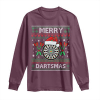 Christmas Dart Player Gift Long Sleeve Shirt Merry Dartsmas - Wonder Print Shop