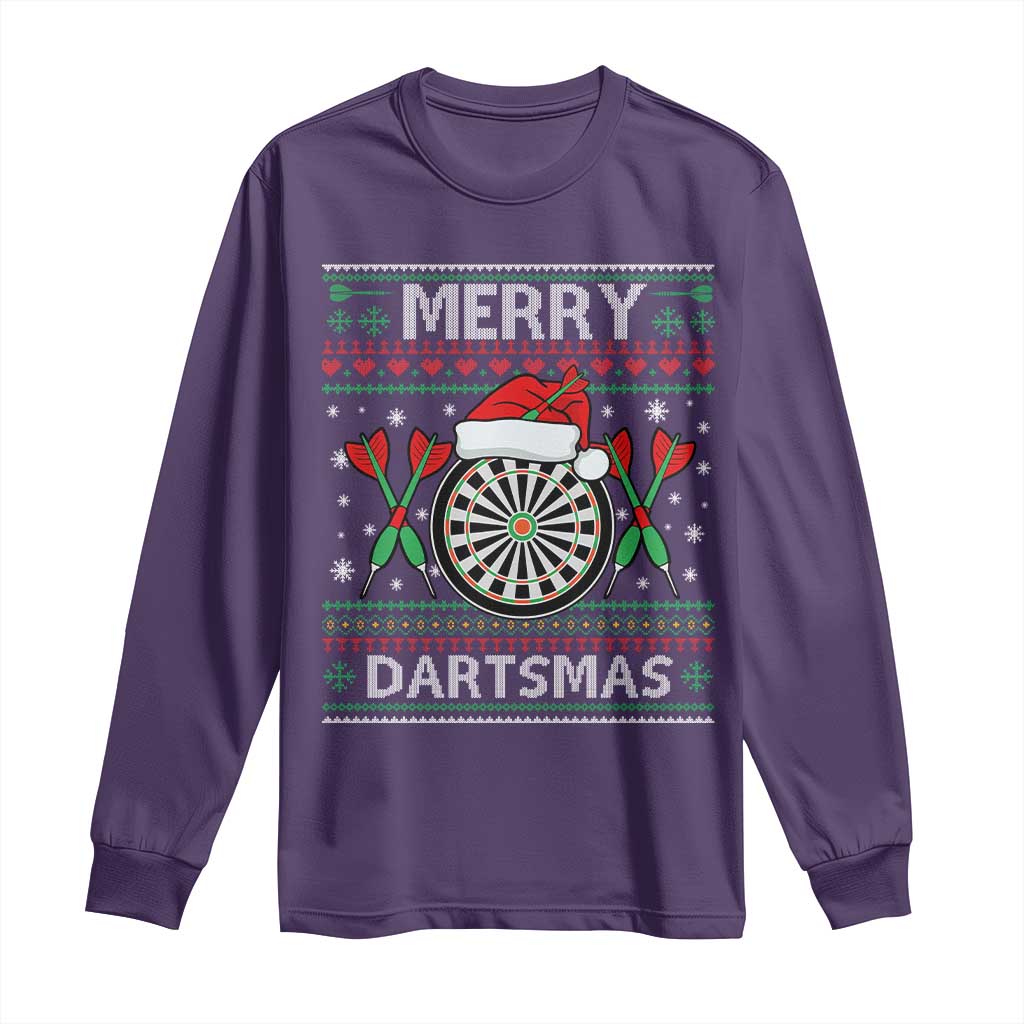 Christmas Dart Player Gift Long Sleeve Shirt Merry Dartsmas - Wonder Print Shop