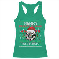 Christmas Dart Player Gift Racerback Tank Top Merry Dartsmas - Wonder Print Shop