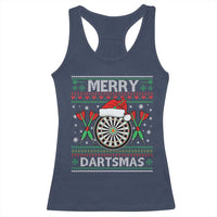 Christmas Dart Player Gift Racerback Tank Top Merry Dartsmas - Wonder Print Shop