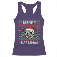 Christmas Dart Player Gift Racerback Tank Top Merry Dartsmas - Wonder Print Shop