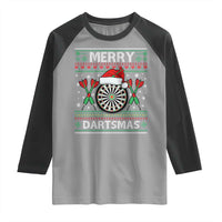 Christmas Dart Player Gift Raglan Shirt Merry Dartsmas - Wonder Print Shop