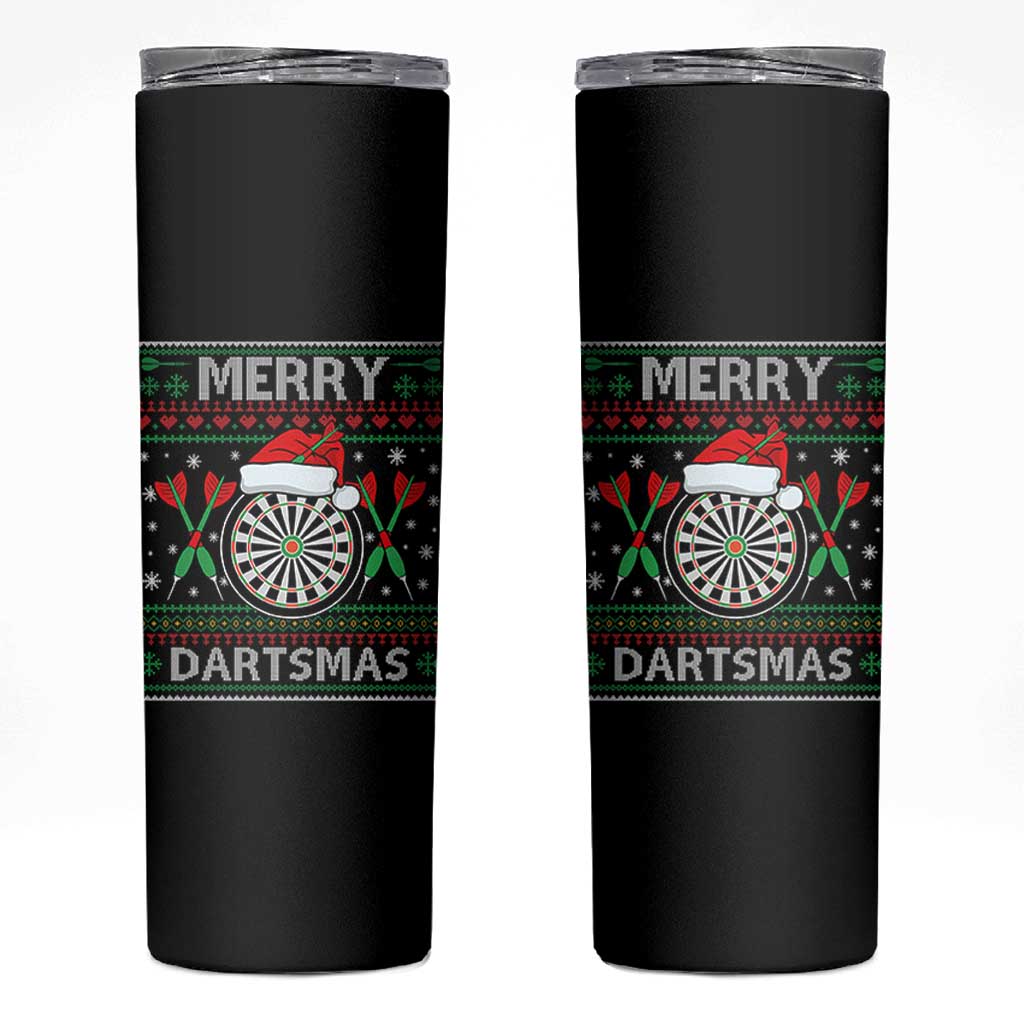Christmas Dart Player Gift Skinny Tumbler Merry Dartsmas - Wonder Print Shop