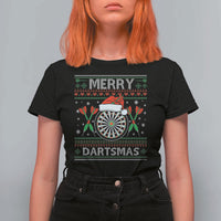 Christmas Dart Player Gift T Shirt For Women Merry Dartsmas - Wonder Print Shop